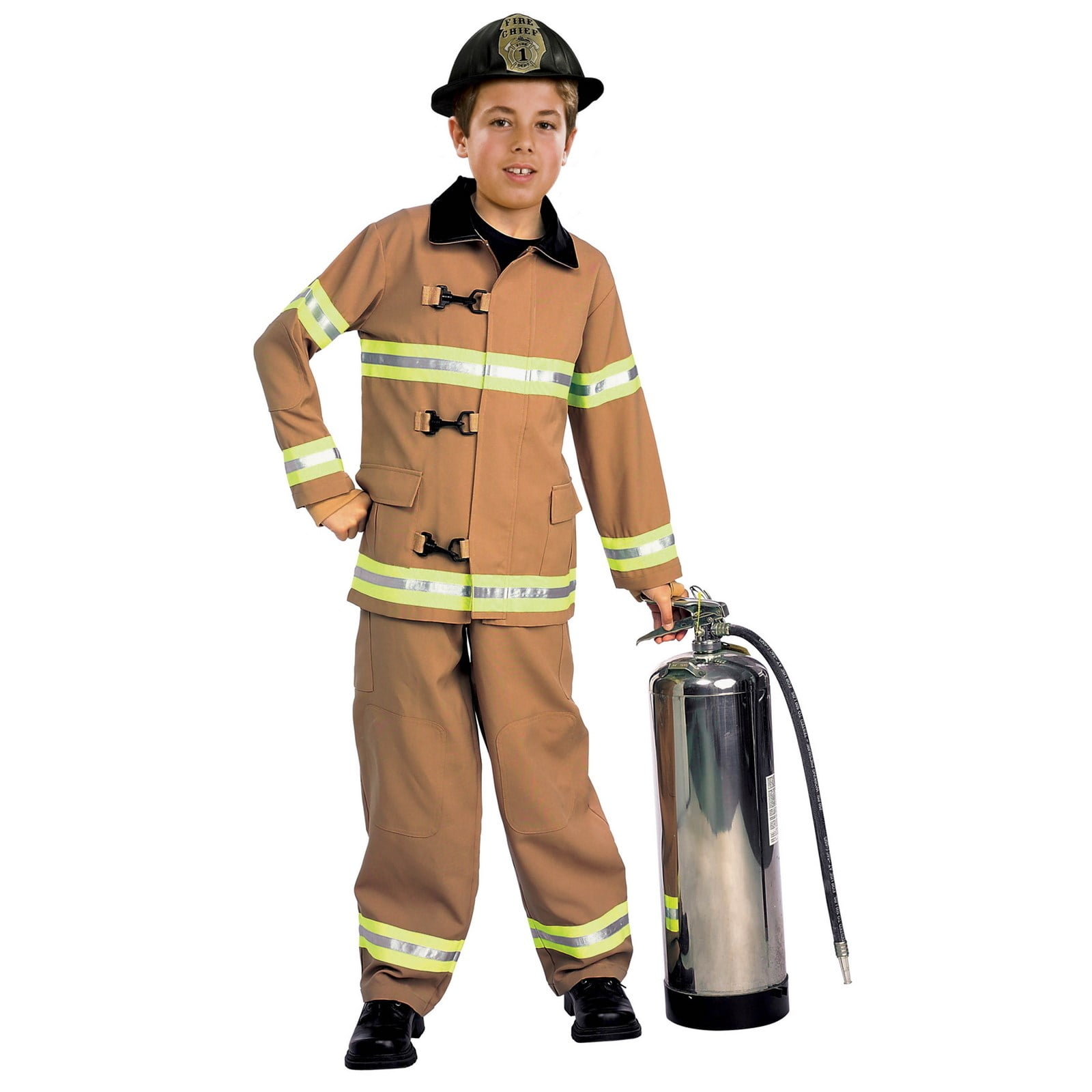 a child in the firefighter costume