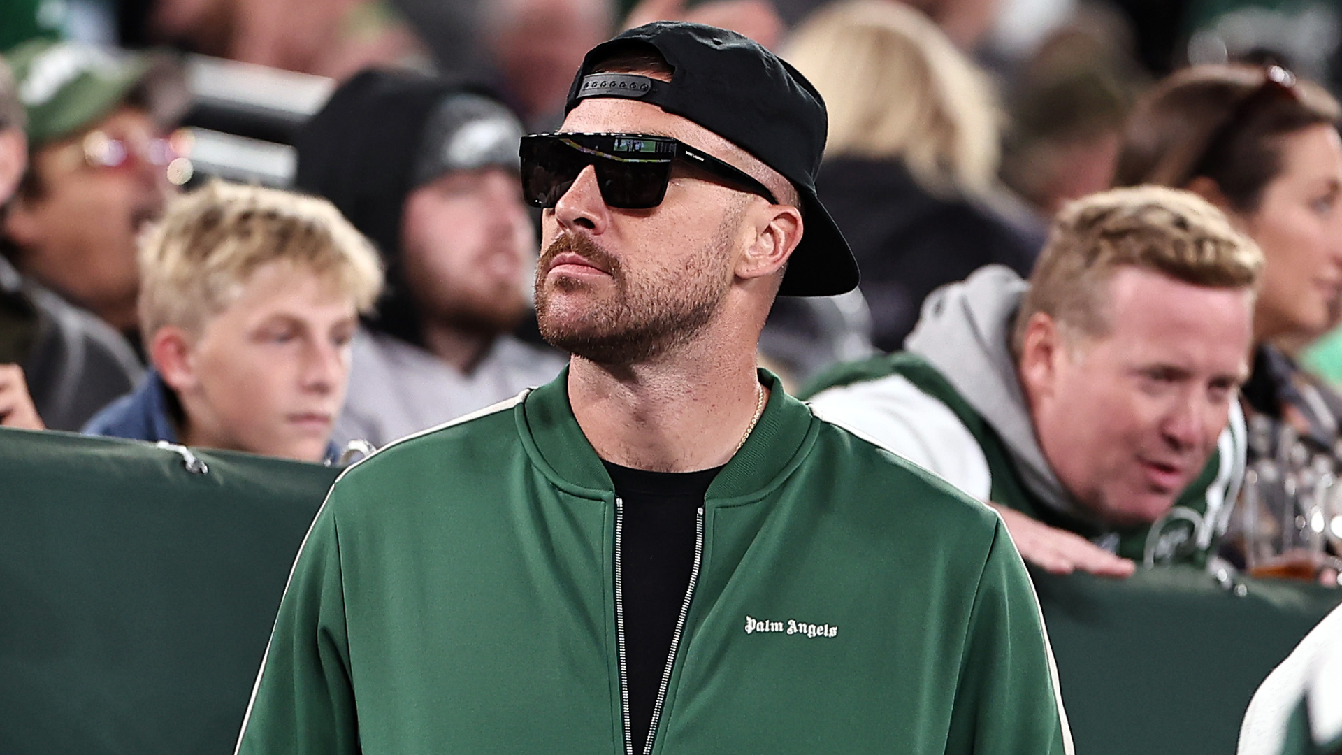 Travis Kelce mocked for denim game-day outfit before Taylor
