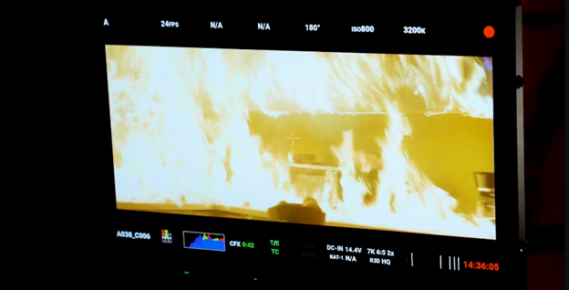 screen shows set onfire