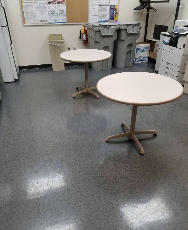 Tables with no chairs