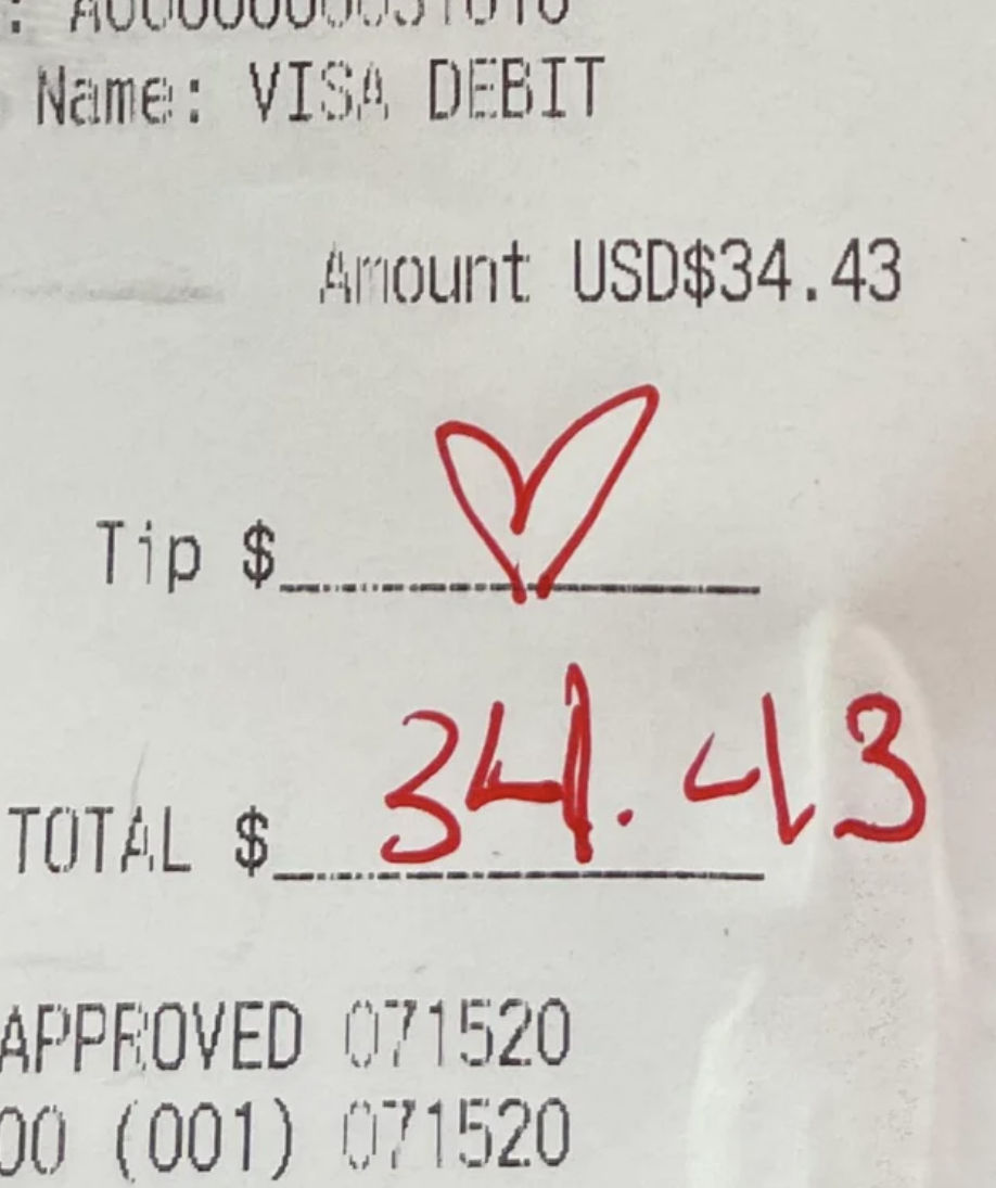 A heart where the tip amount should be