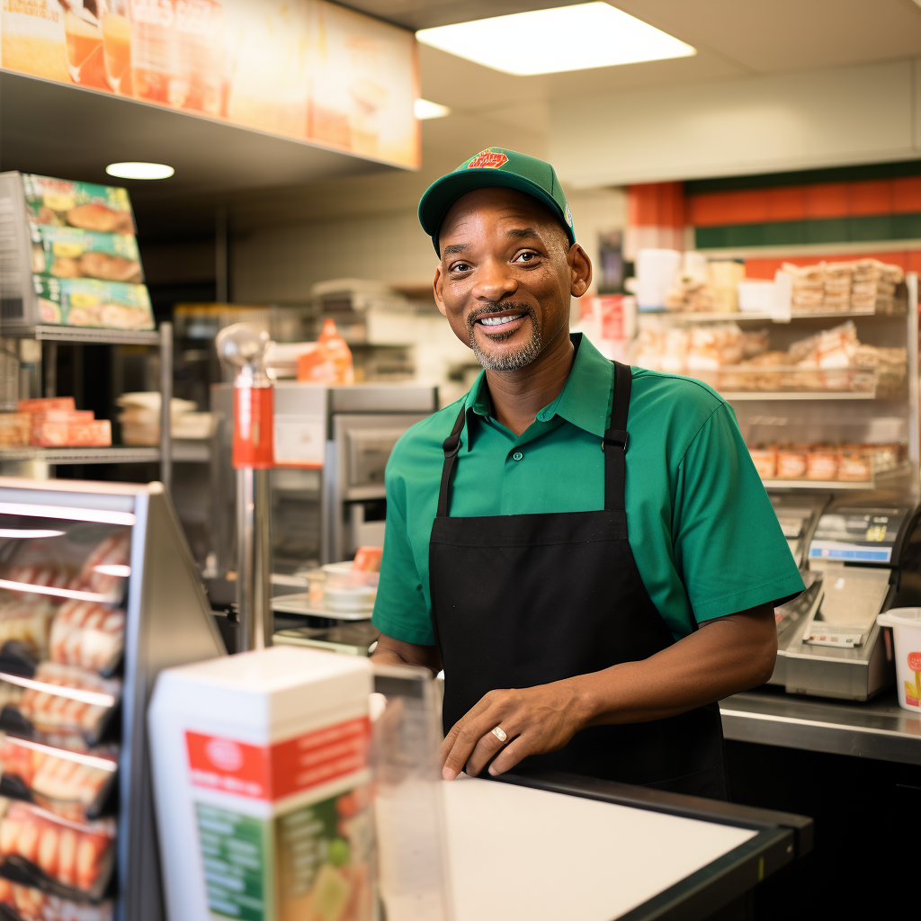 Will Smith working at 7-Eleven
