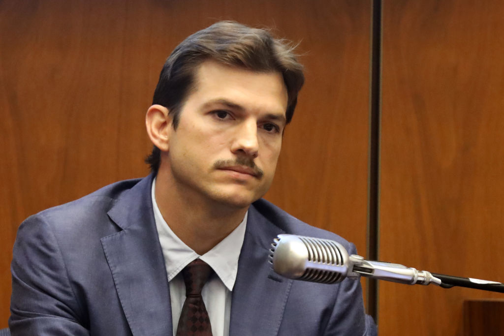 closeup of him on the witness stand