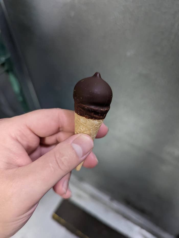 a tiny ice cream cone