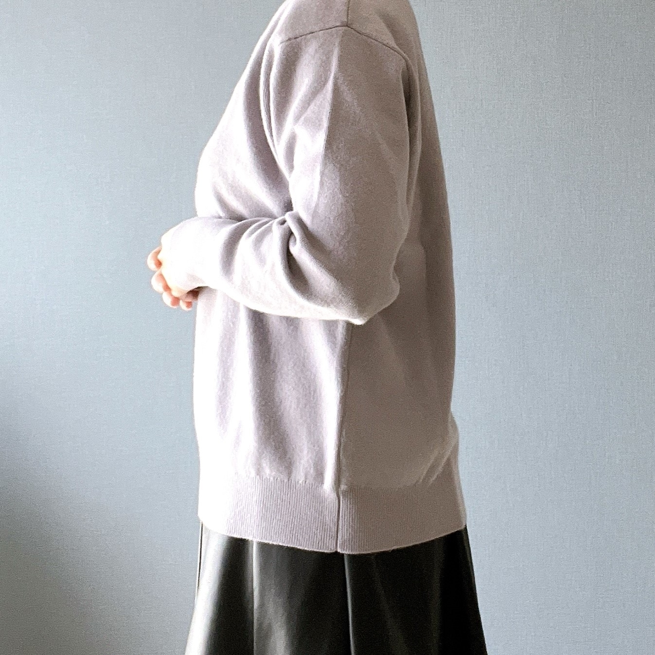 無印良品のオススメのトップス「洗えるミラノリブ編みハーフジップセーター」