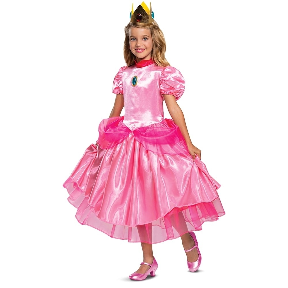 pink princess dress on kid model