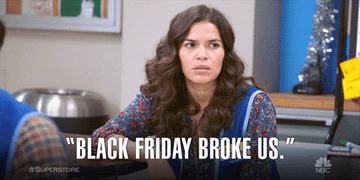 american ferrara says "black friday broke us" on superstore