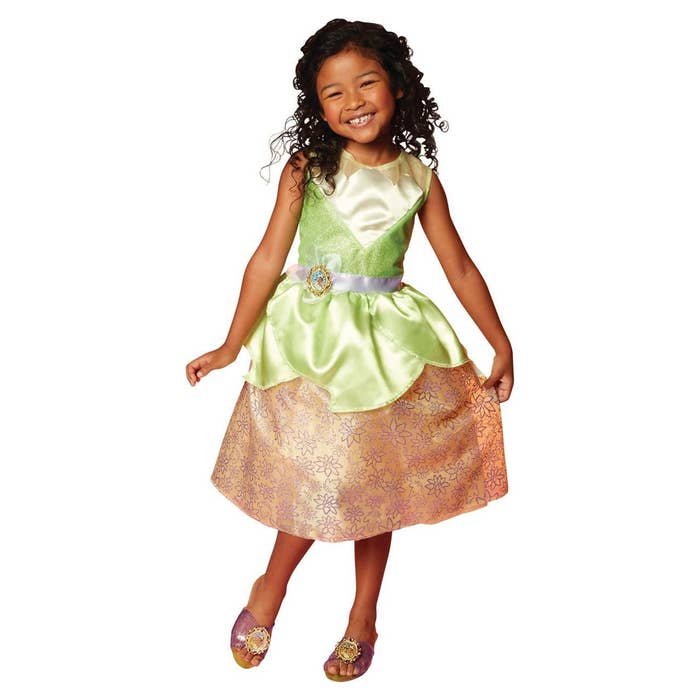 Carnival Tiana Dress Up Dresses Girl Princess Role Playing Party Costume  Children Sleeveless Frock The Princess and The Frog