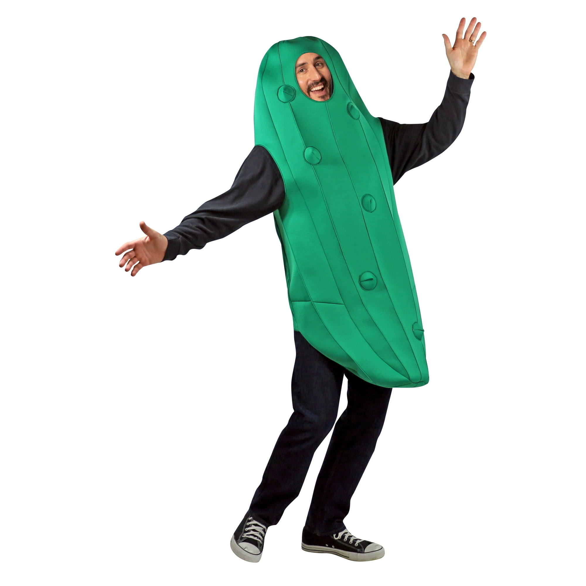 an adult in the pickle costume