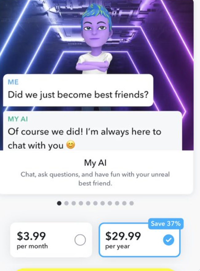 "My AI" friend