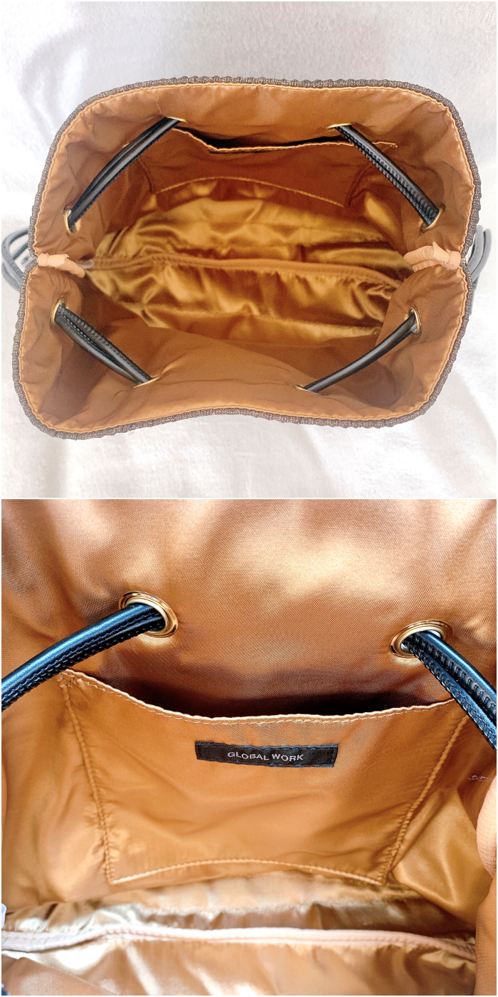 GLOBAL WORK(グローバルワーク)のおすすめのバッグ「キラキラ3WAY巾着/一部店舗限定」