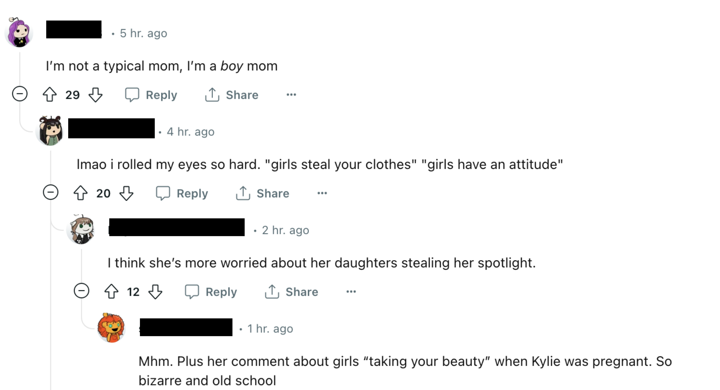 Screenshot of the comments