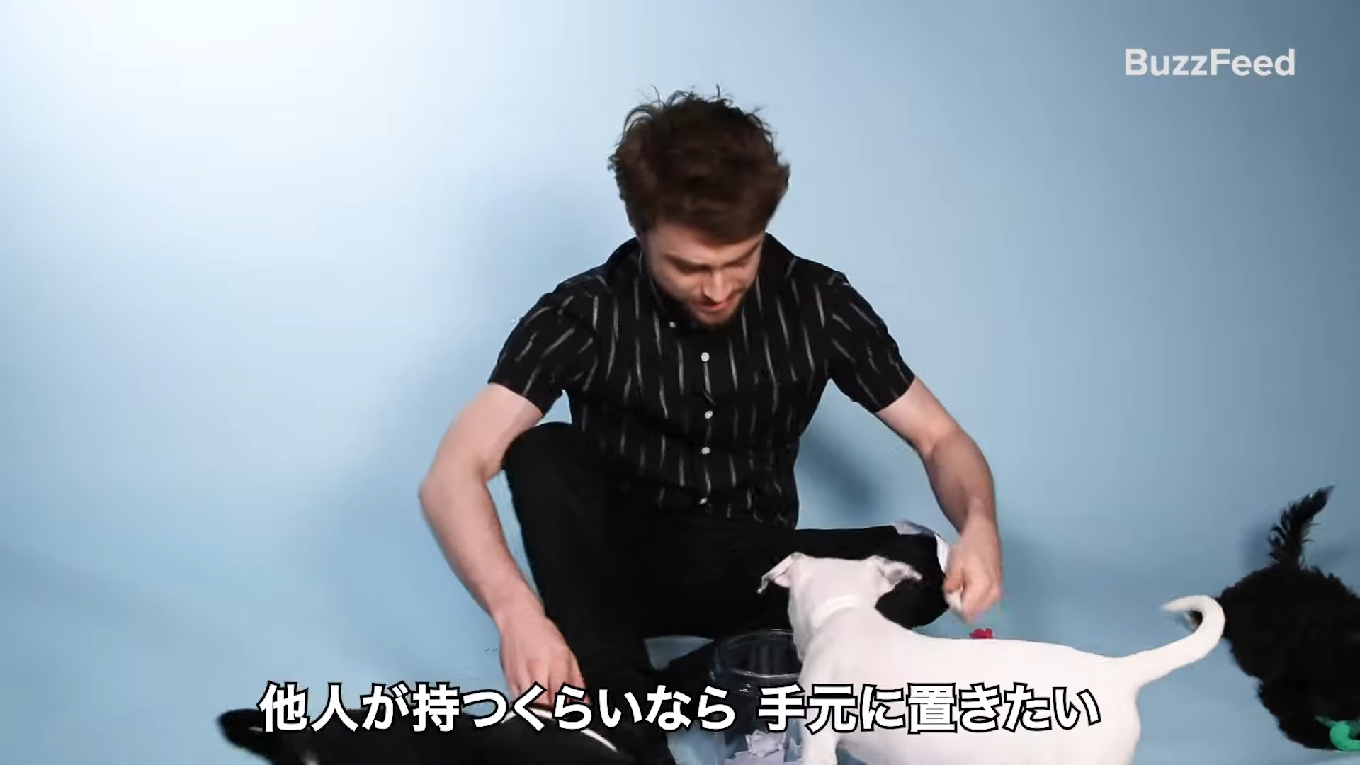 インタビューに答えるダニエル・ラドクリフ