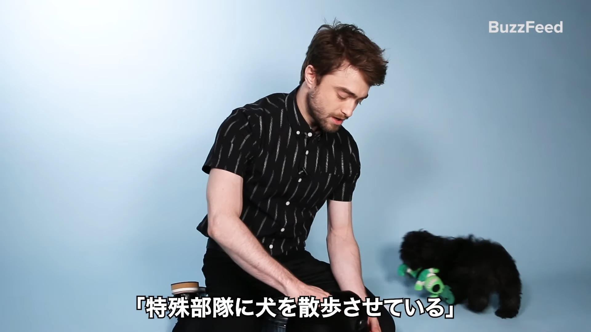 インタビューに答えるダニエル・ラドクリフ