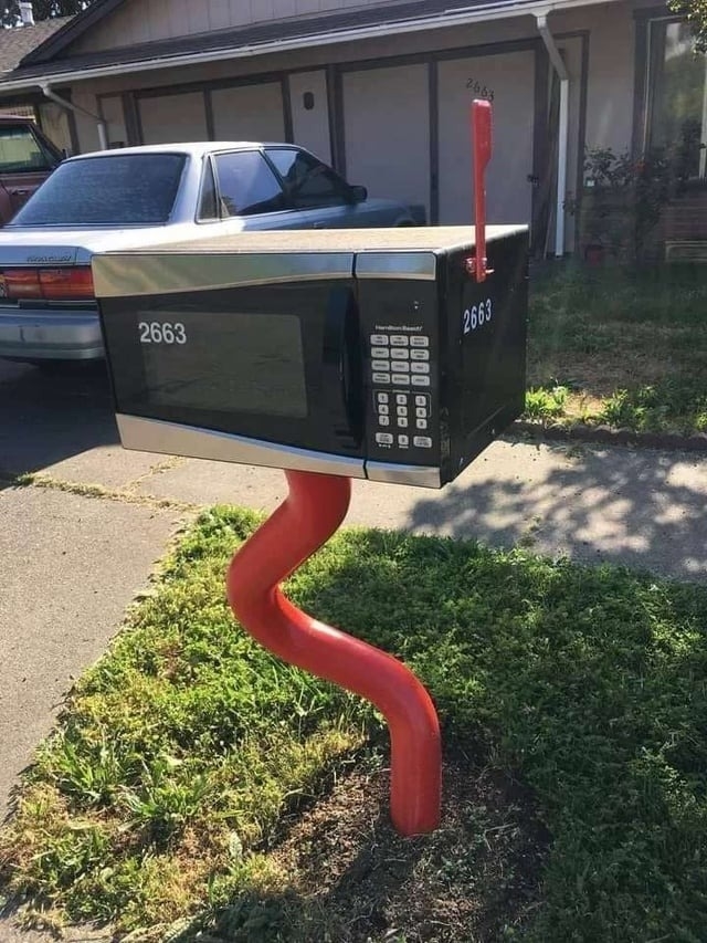 a microwave mailbox