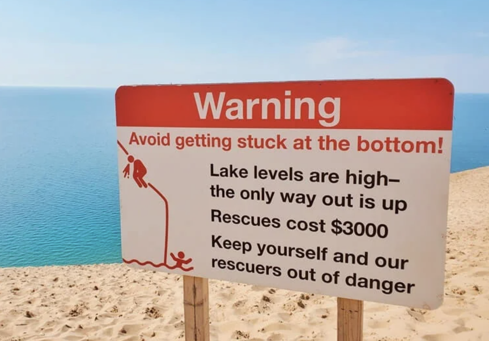 warning, avoid getting stuck at the bottom