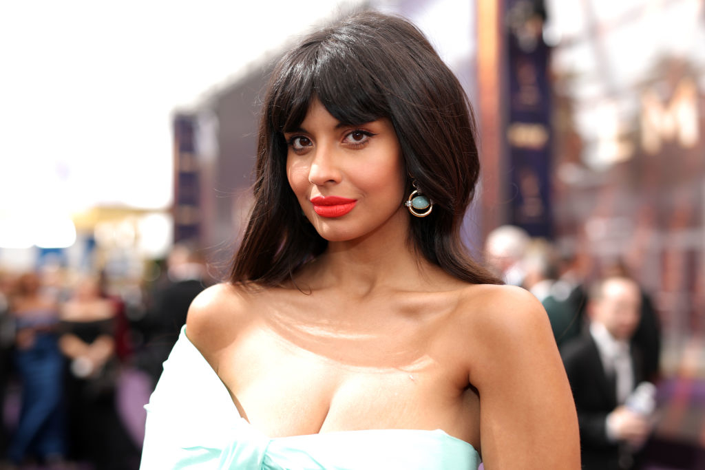 Close-up of Jameela in an off-the-shoulder outfit