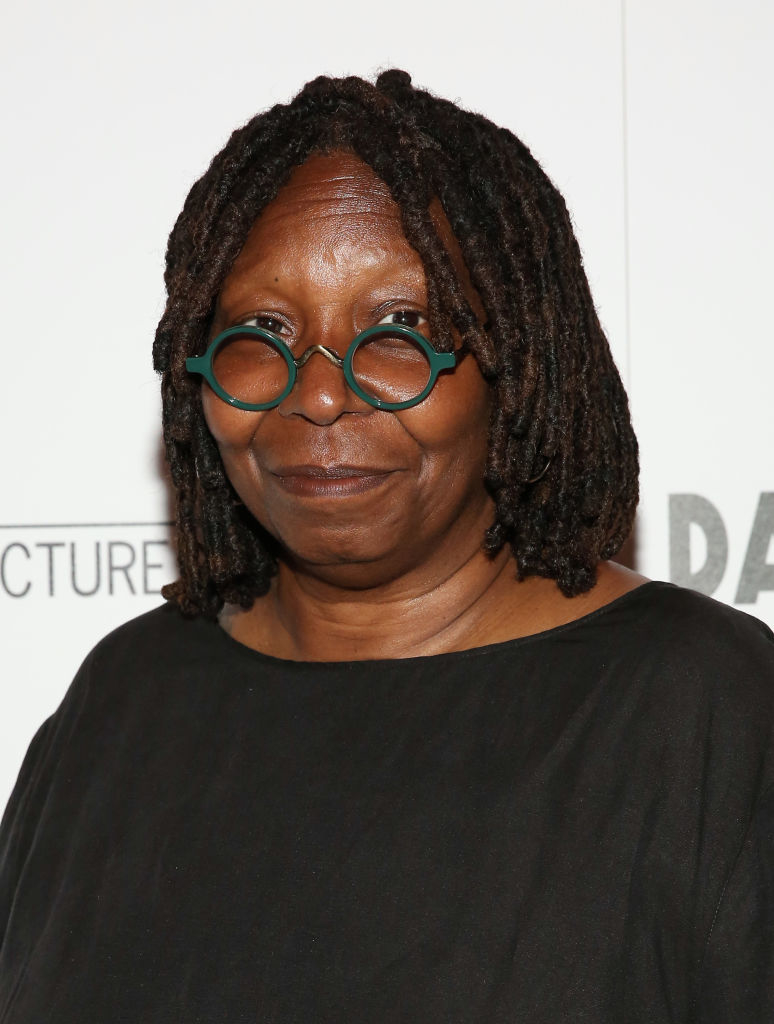 Close-up of Whoopi at a media event