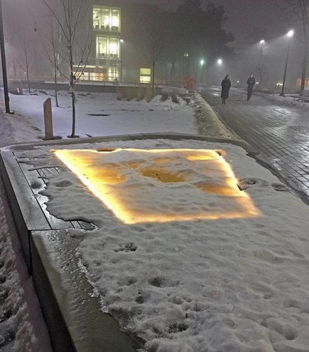 glowing snow