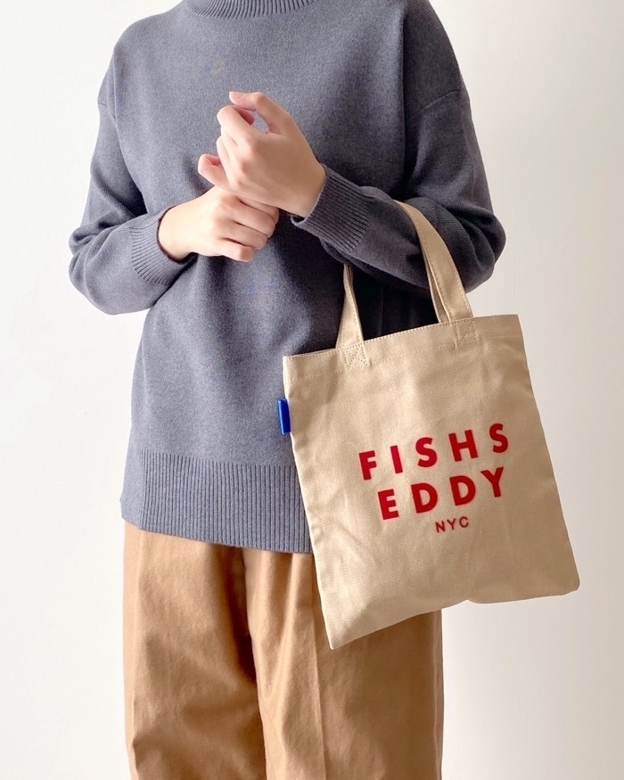 ニコアンドのオススメのバッグ「【Fishs Eddy（フィッシュエディ）】カラーロゴトートバッグＳ」