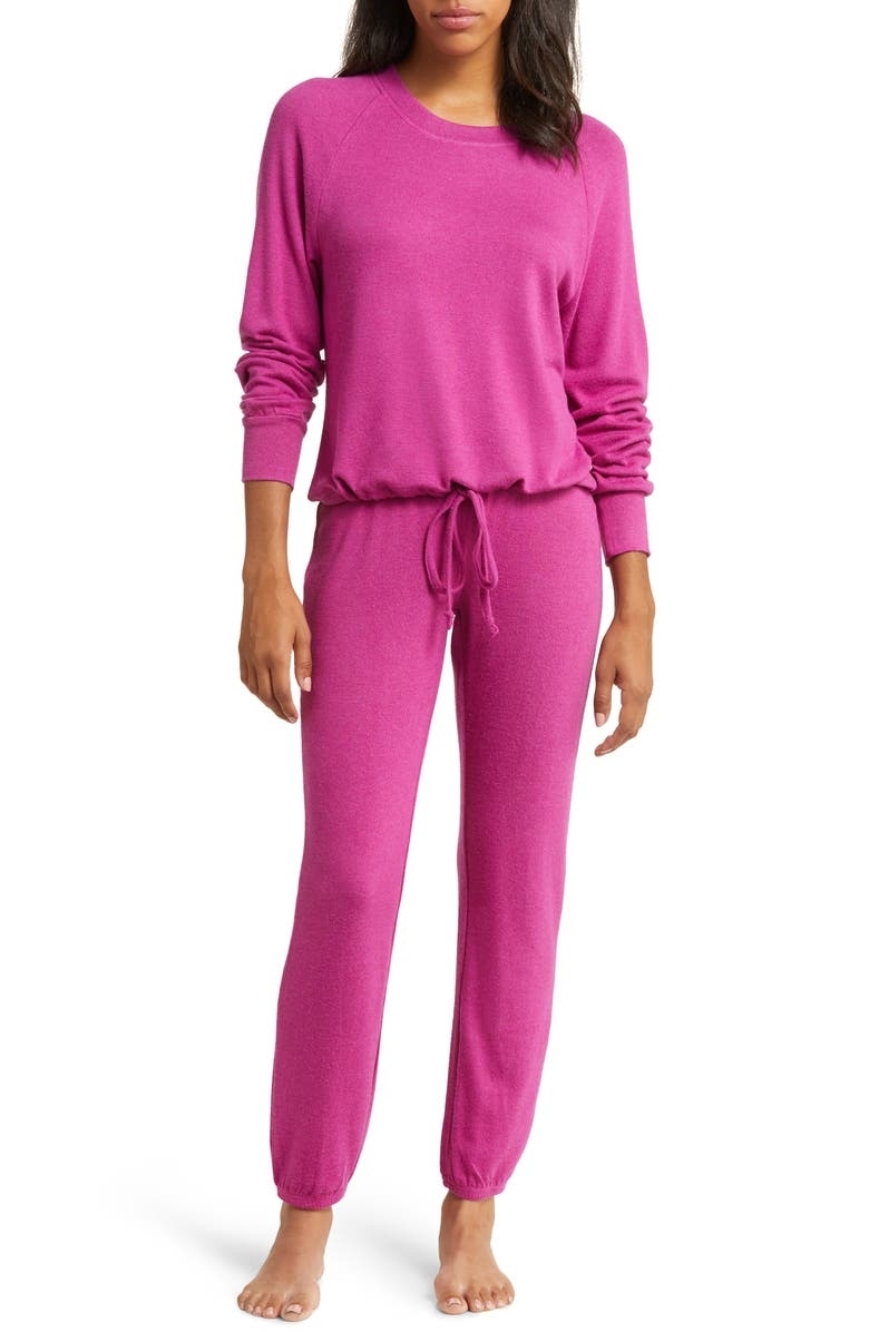 the pullover lounge set in pink