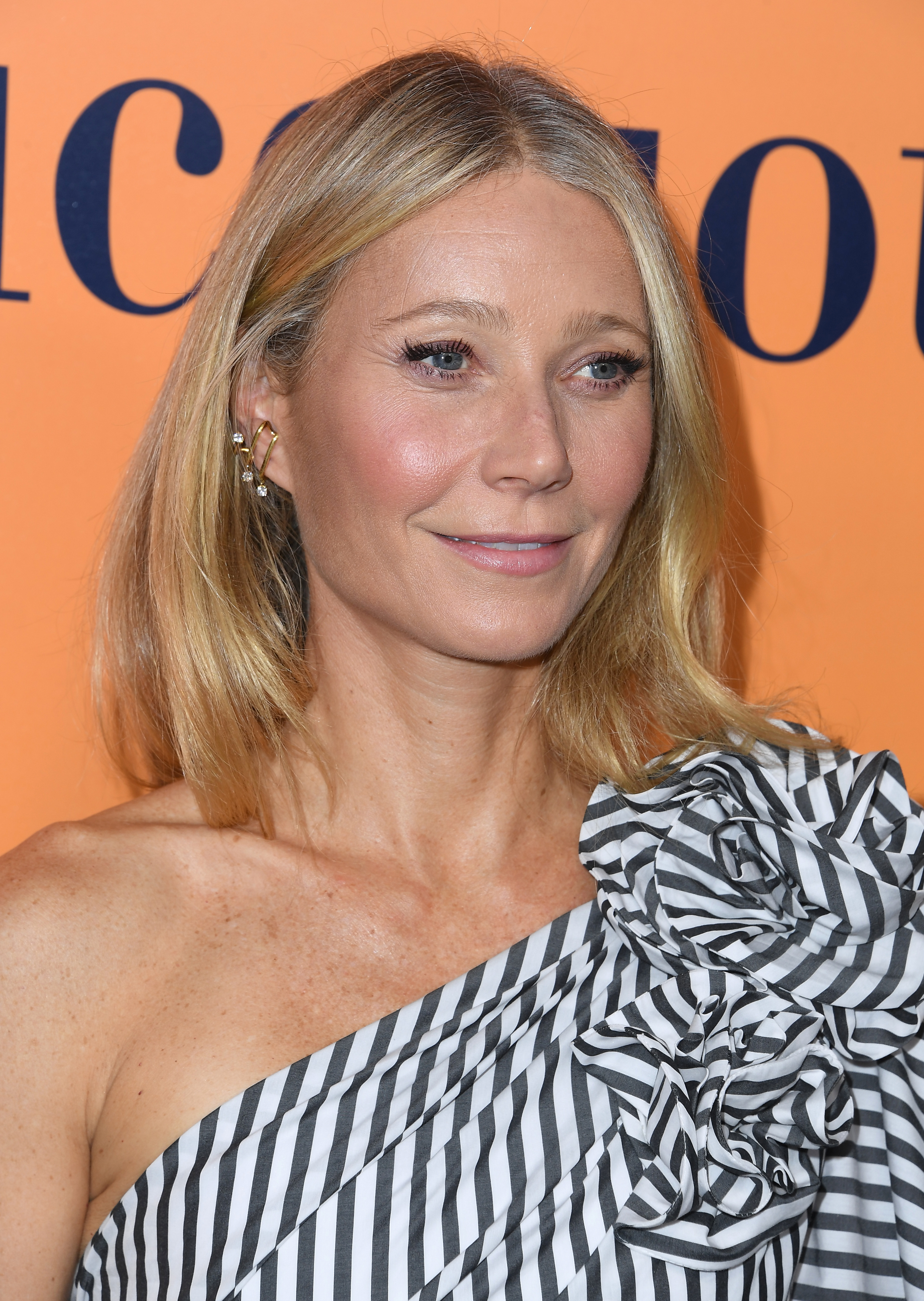 Close-up of Gwyneth at a media event
