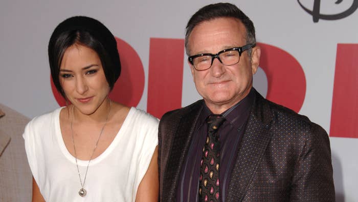 robin williams and daugther on red carpet