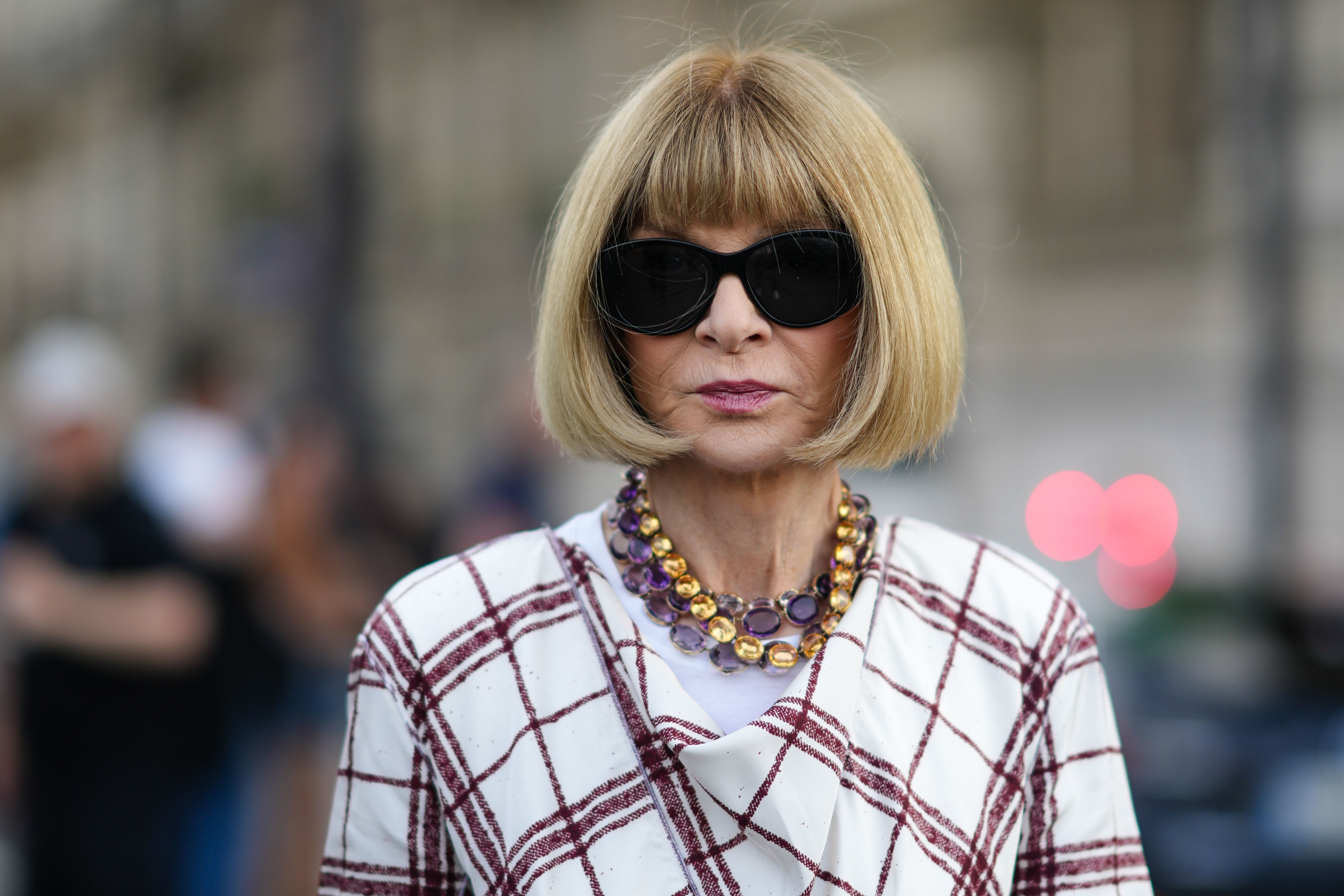 Closeup of Anna Wintour