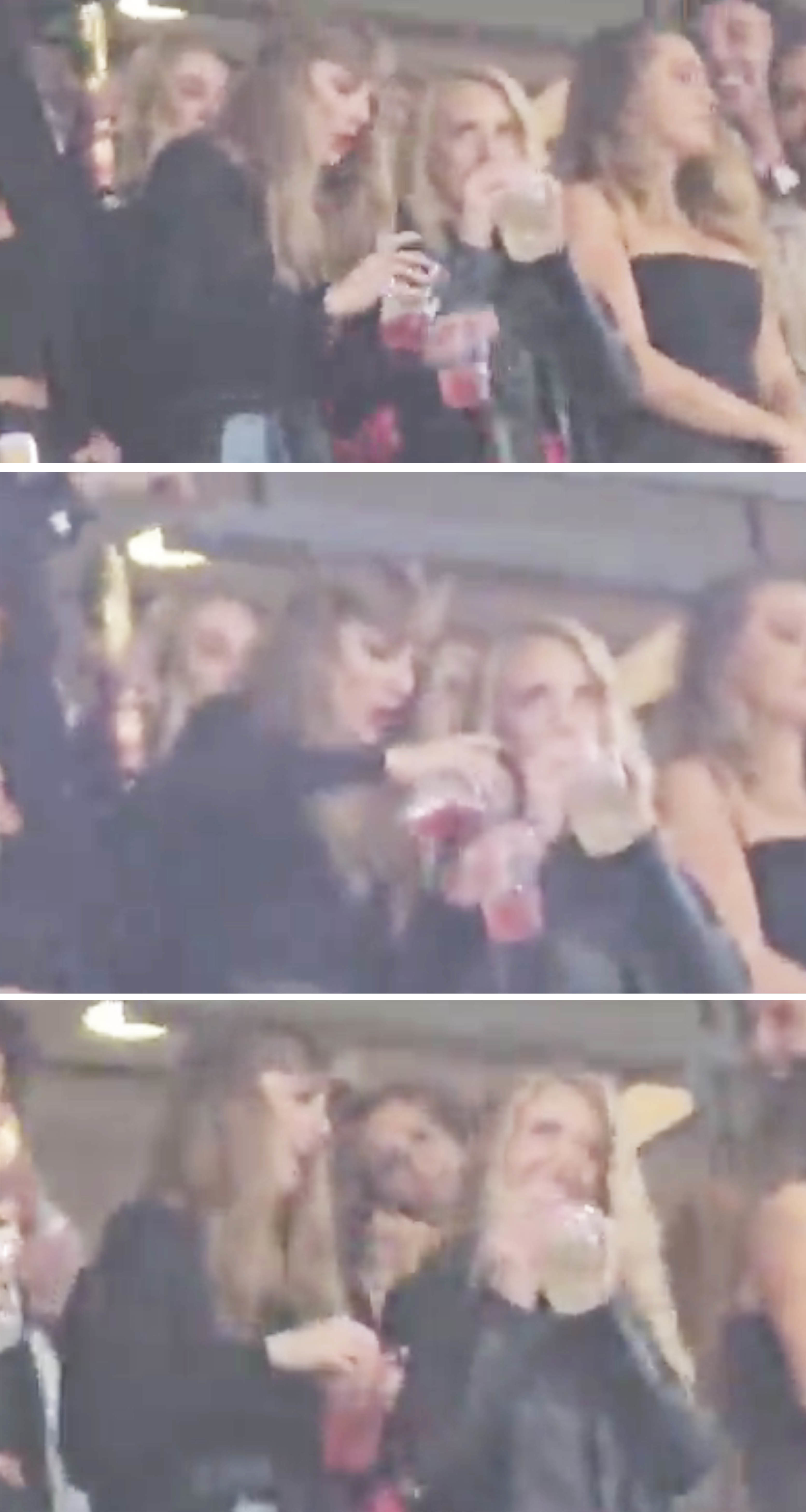 Closeup of Taylor pouring a drink