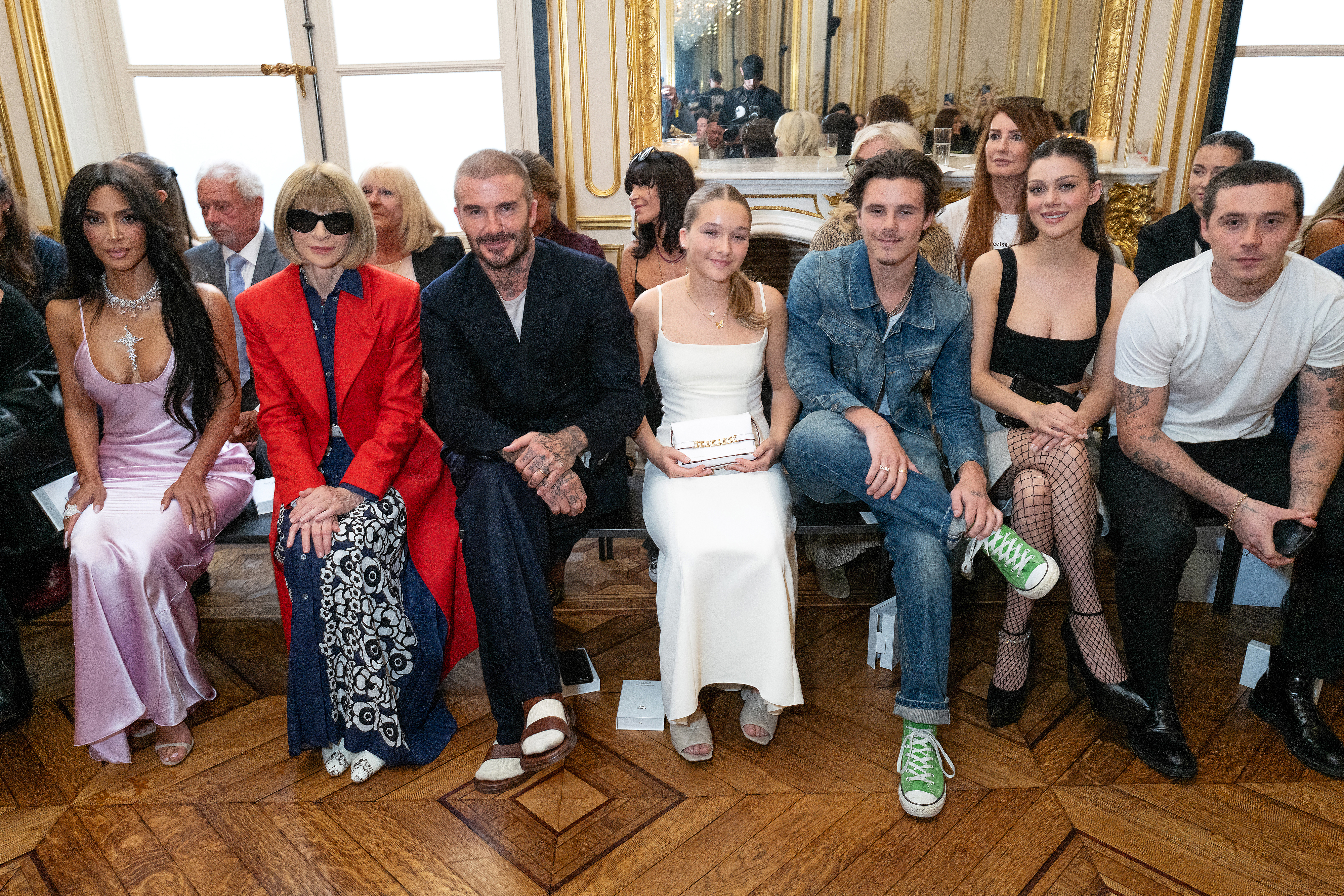 The crowd at Victoria Beckham&#x27;s Paris Fashion Week show