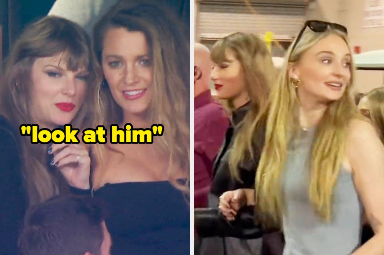 Taylor Swift, Blake Lively, and Sophie Turner at the Chiefs vs Jets game