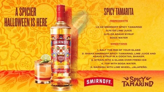 spicy tamarita recipe: salt rim, shake spicy tamarind, lime juice and agave syrup in a cocktail shaker, strain into glass with fresh ice, top with soda water, garnish with lime