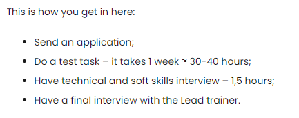 strenuous job application requirements