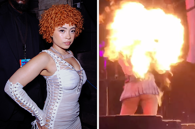 Ice Spice Almost Burned by Stage Pyrotechnics | Complex