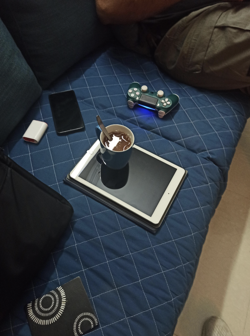 A drink on someone's iPad