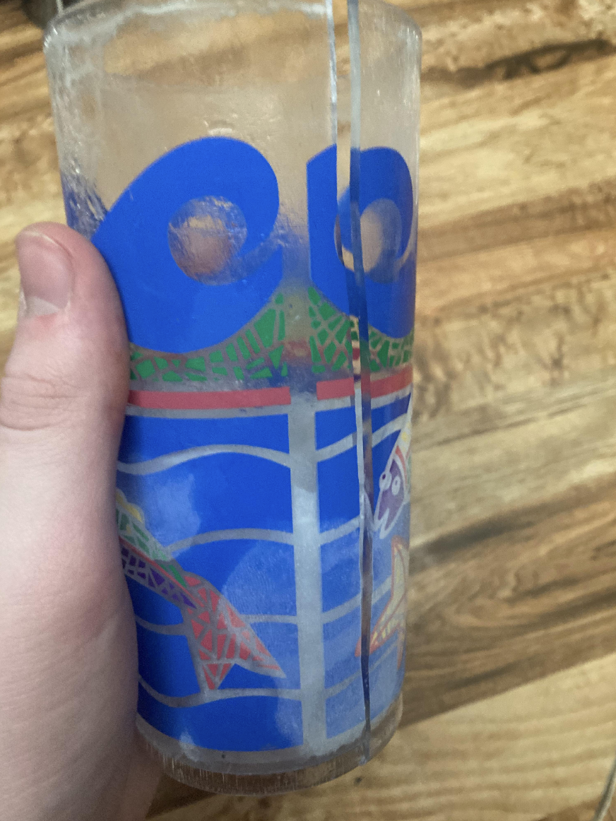 A cracked glass