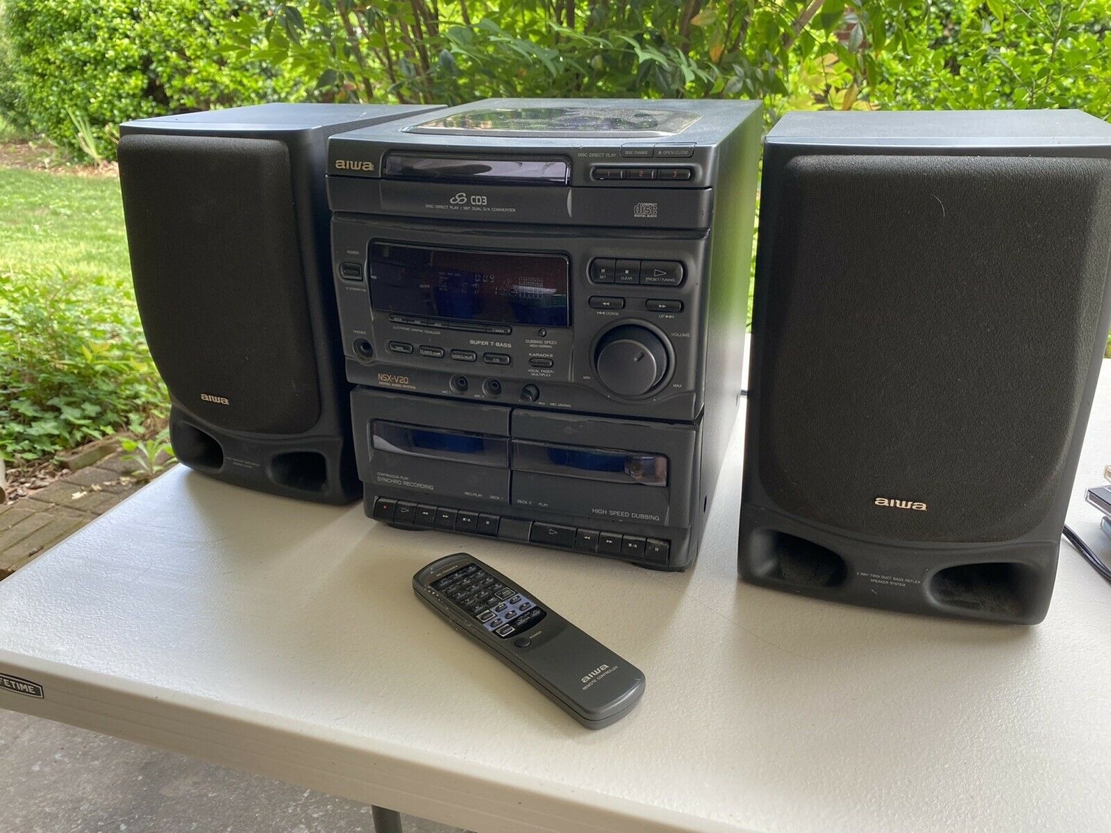 large stereo set with two speakers