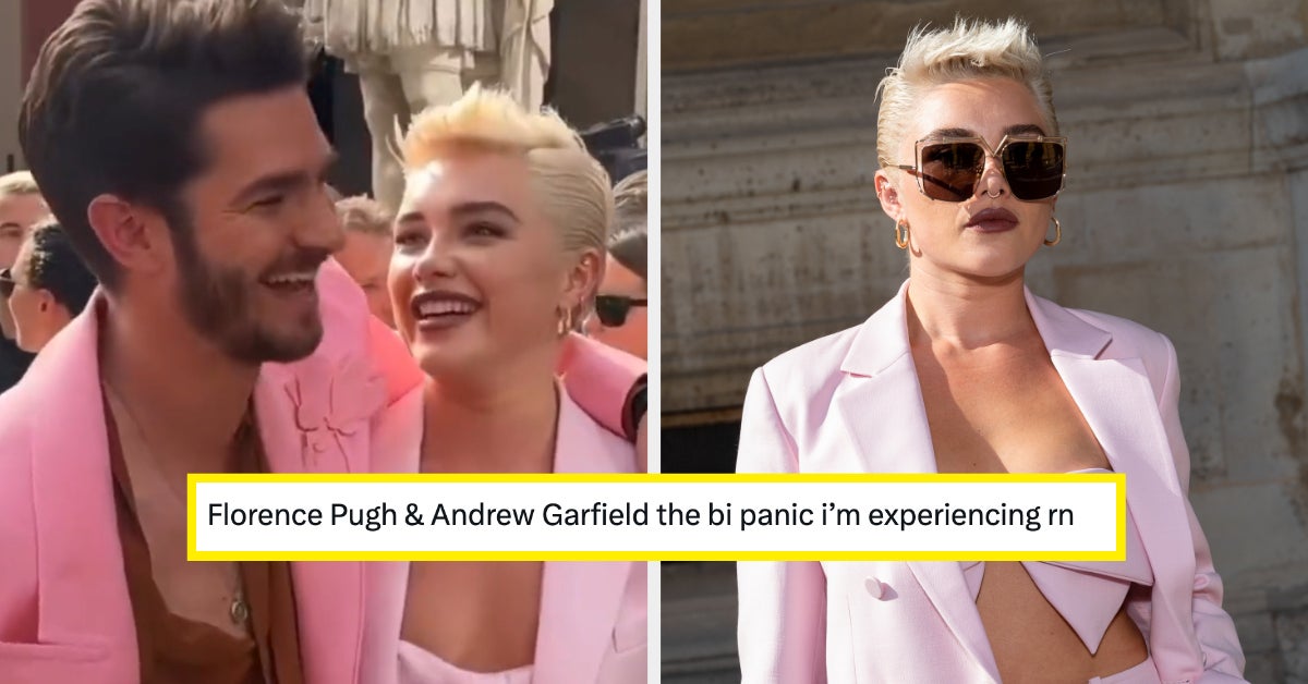 Florence Pugh And Andrew Garfield Reunited During Paris Fashion Week,