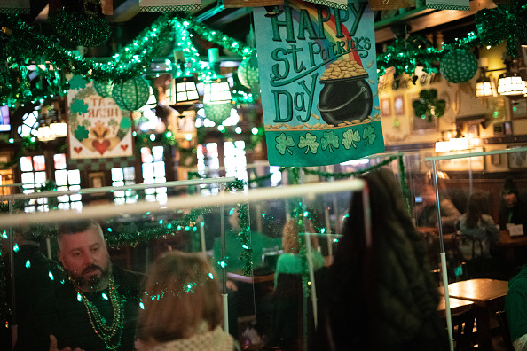 A bar celebrating St. Patrick&#x27;s Day