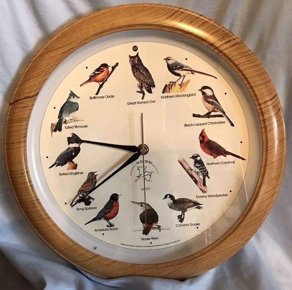 clock with birds instead of numbers