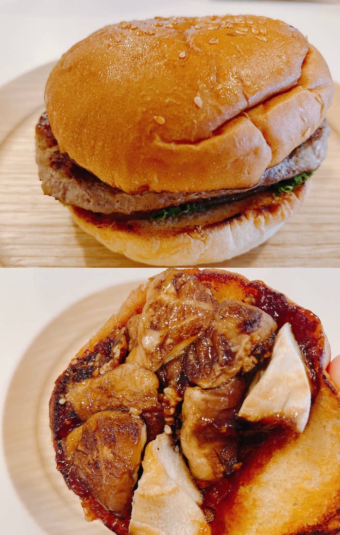 フレッシュネスバーガーのオススメのバーガー「生どんこ椎茸の黒酢あんバーガー ～香ばしサクサク醤油～」