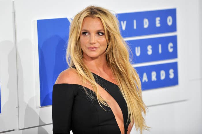 Closeup of Britney Spears on the red carpet