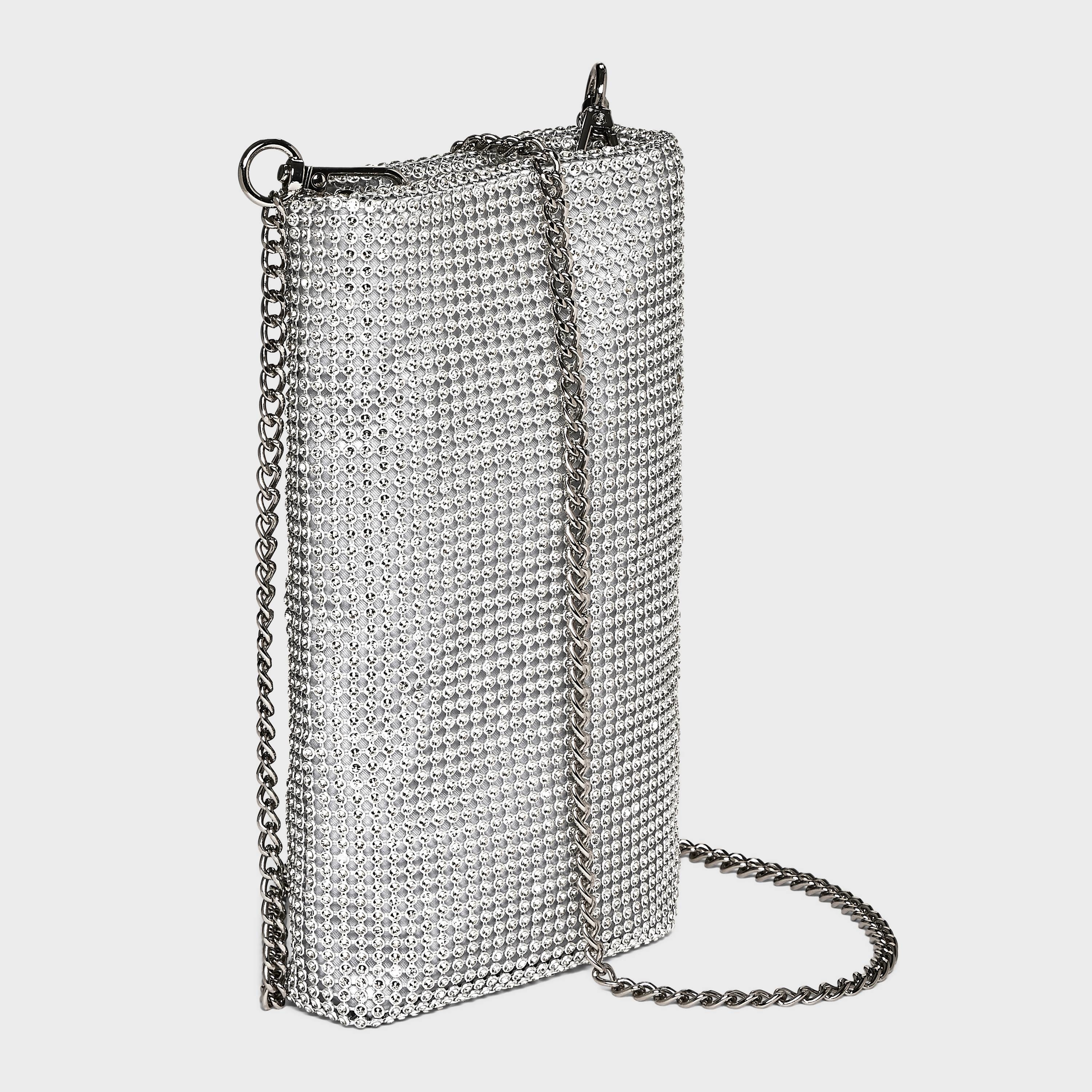 A sparkly phone-sized bag