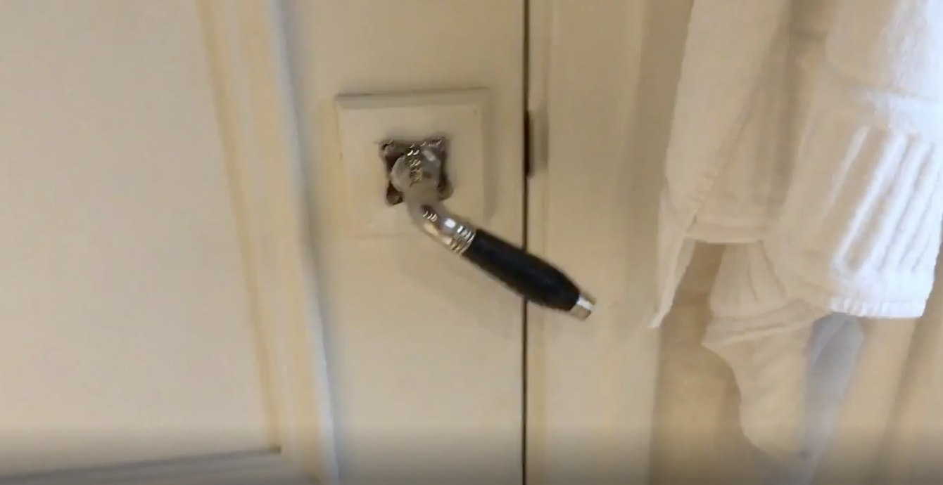 a broken door knob