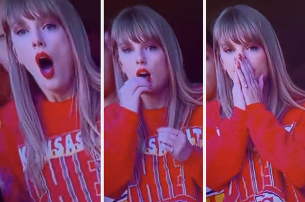 Taylor Swift Had A Seriously Dramatic Reaction To Travis Kelce Being Tackled To The Ground During Sunday’s Game, And People Are Divided