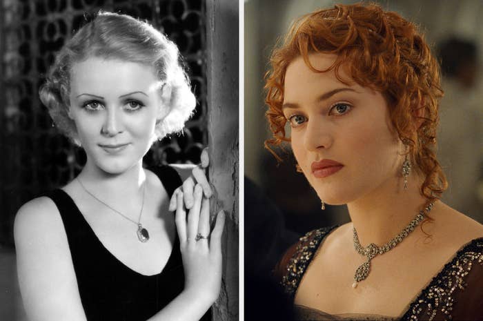 Gloria Stuart and Kate Winslet as Rose