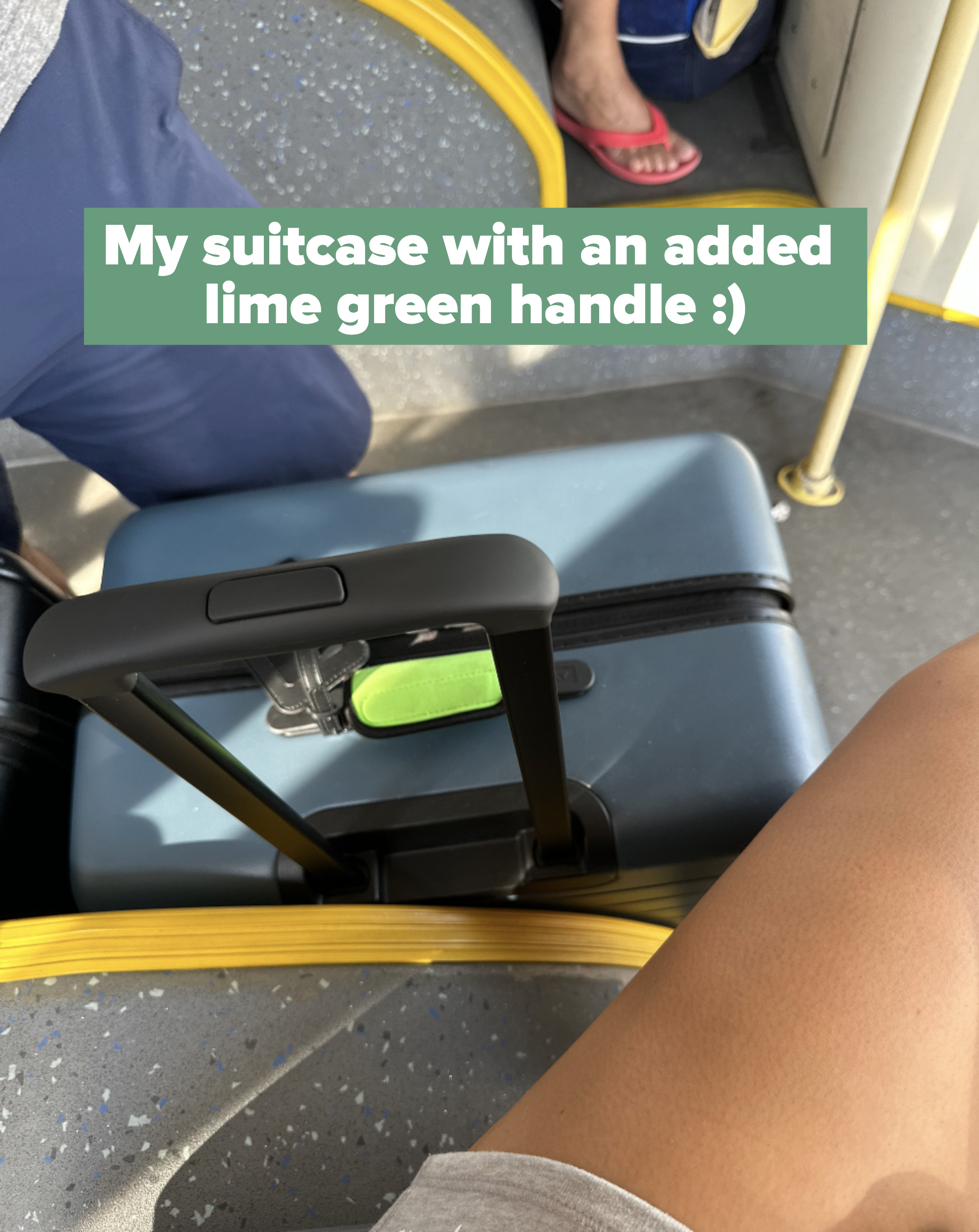 luggage on a bus