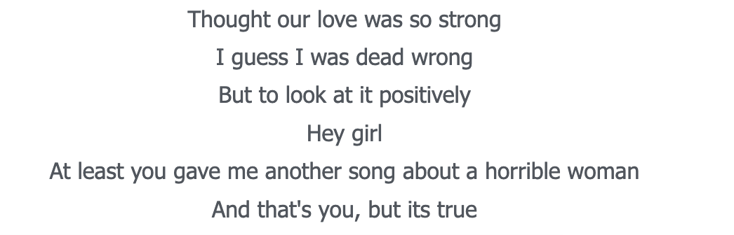 Lyrics to Justin&#x27;s song