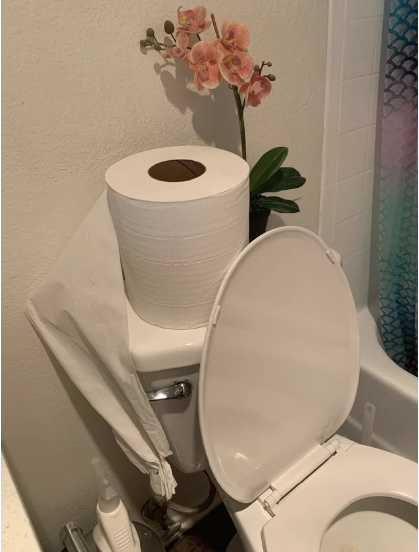 A giant roll of toilet paper