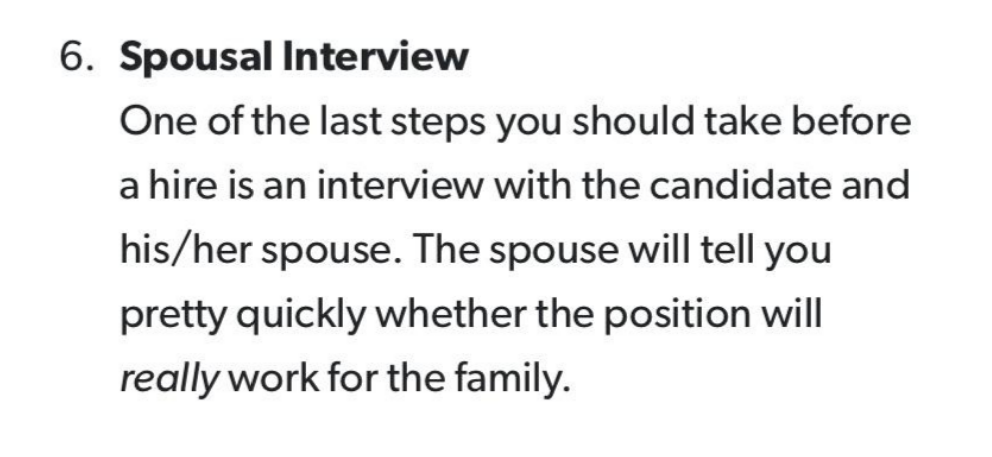 &quot;Spousal Interview&quot;